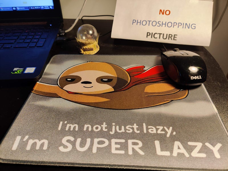 Tina Art Cute Flash Sloth Mouse Pad for Work 12x10 Inches Office Gaming Anime Lazy me Mousepad - Image 3